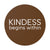 Dark Chocolate "KINDESS begins within" Round Vinyl Stickers